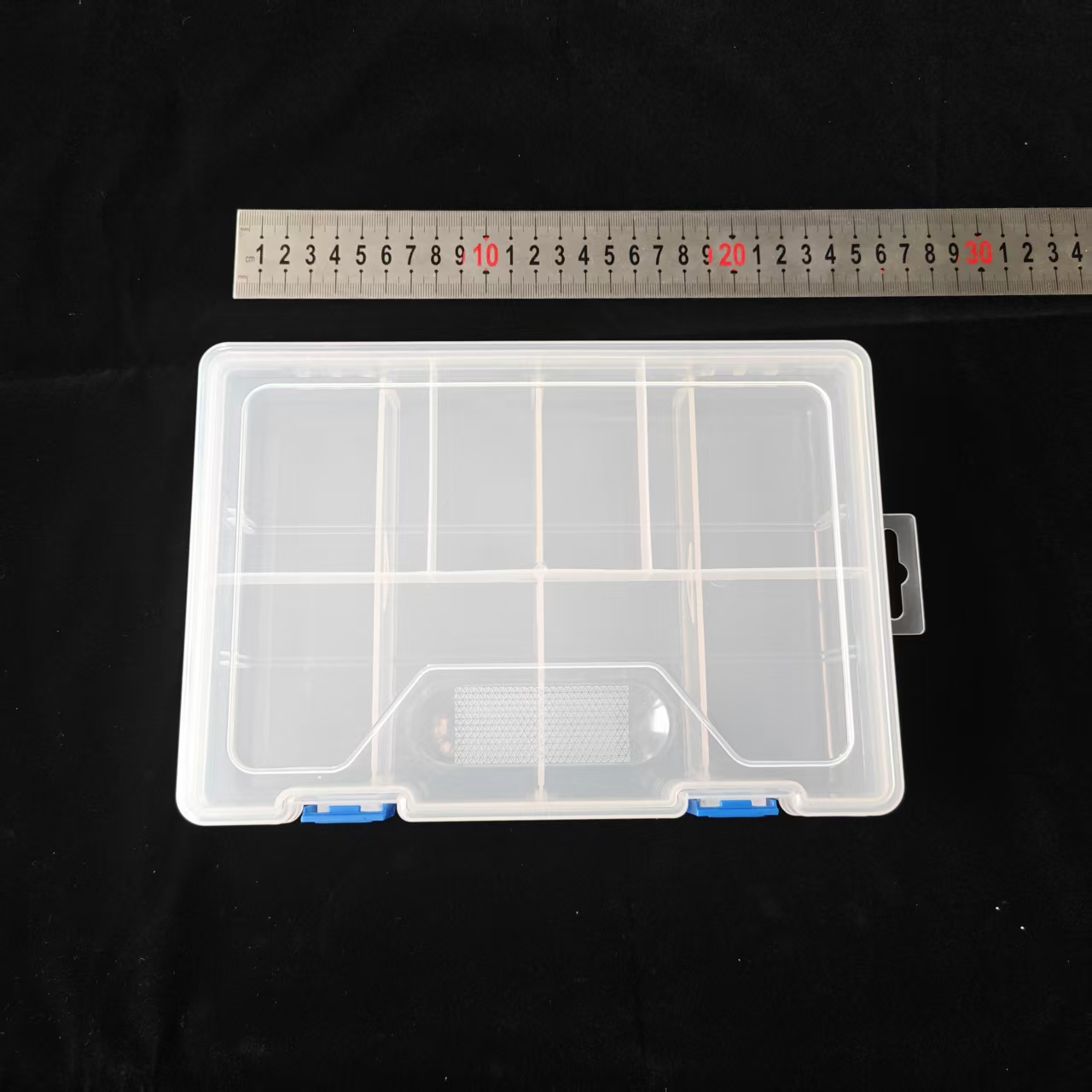 Double layered medium-sized plastic storage box
